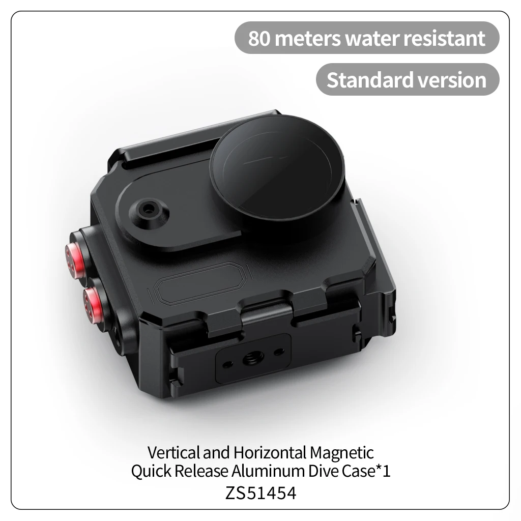 80 m wasserdichtes Gehäuse, Aluminiumkäfig, gehärtetes Glas, für Insta360 GO 3S Unterwasser-Tauchgehäuse Go3 Go3S Kamera-Schutz – Detail 20