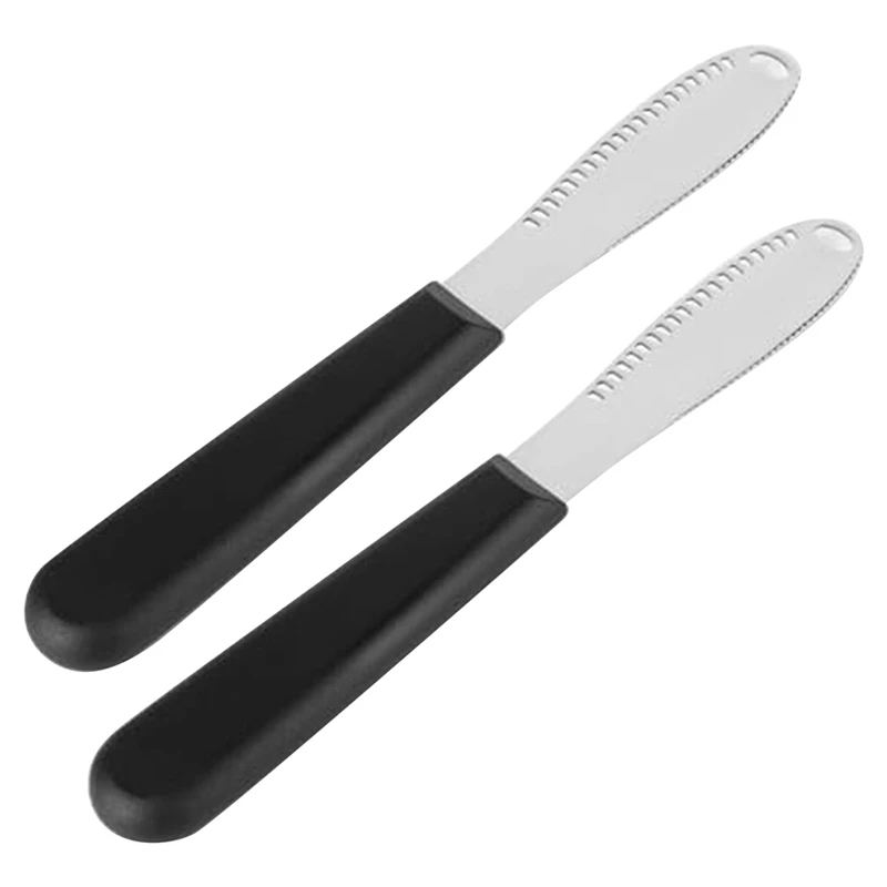 Butter Knife Butter Spreader With Serrated Edges And Scraping Holes Comfort Grip