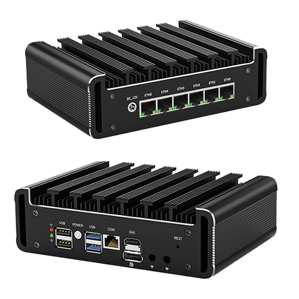 I7 1165G7 i5 безвентиляторный мини-ПК 2,5g Pfsense роутер Nano Pentium 8505U 4x I226 Nics брандмауэр Opnsense водоросли Esxi Proxmox