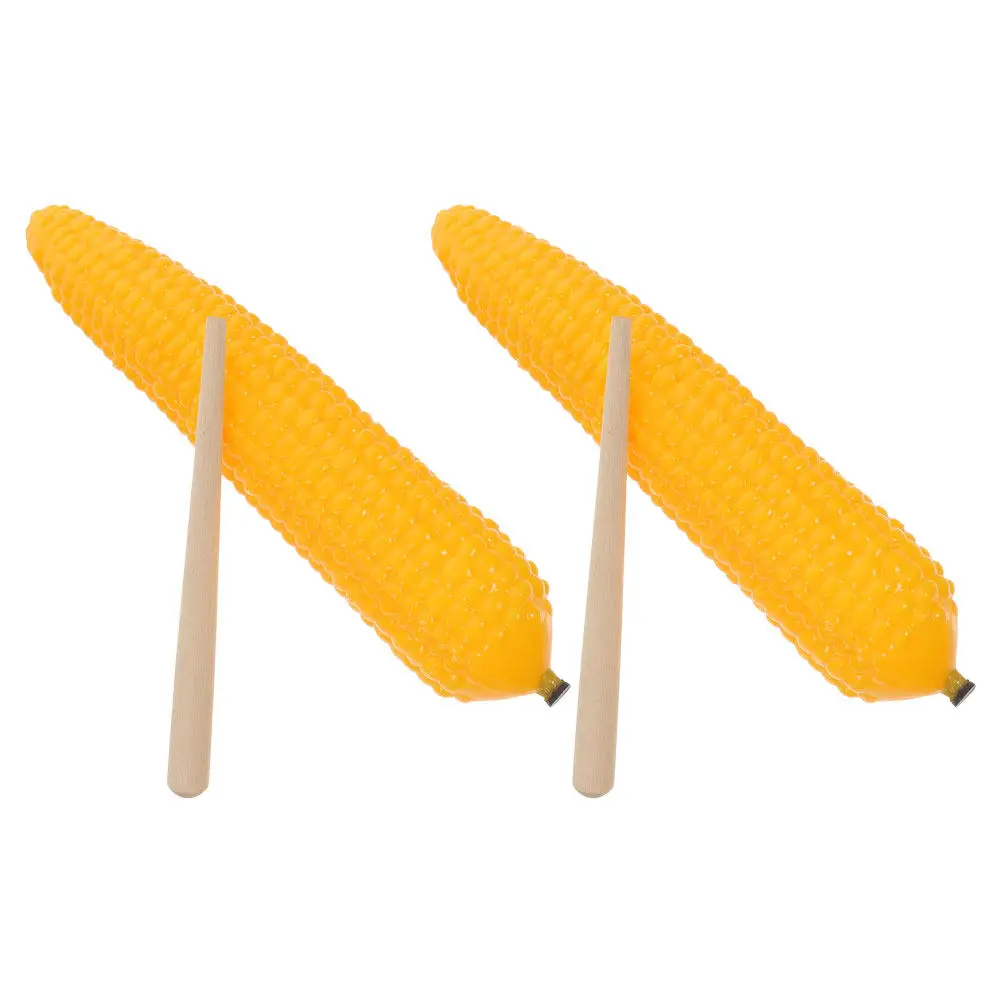 

2Sets Simulated Corn Maraca Kids Musical Shaker Portable Percussion Instrument for Toddler Rhythm Sensitivity Confidence