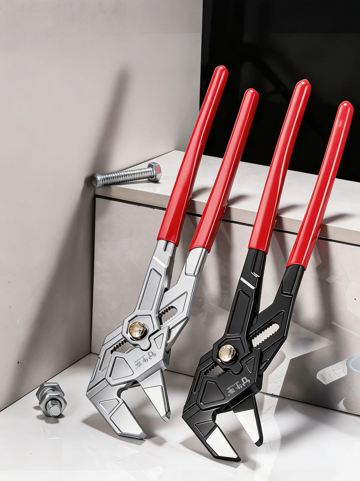 2Pcs/Set 7/10 Inch Multifunctional Adjustable Water Pump Pliers Quick Lock Pipe Wrench Opening Spanner Motorcycle Repair Tools
