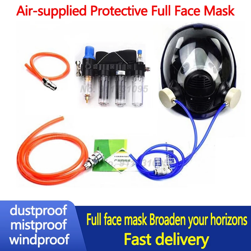 Four-In-One Functional Air-Supply Industrial Respirator System 6800 Air-Supply Full-Face Mask Gas Mask Respirator