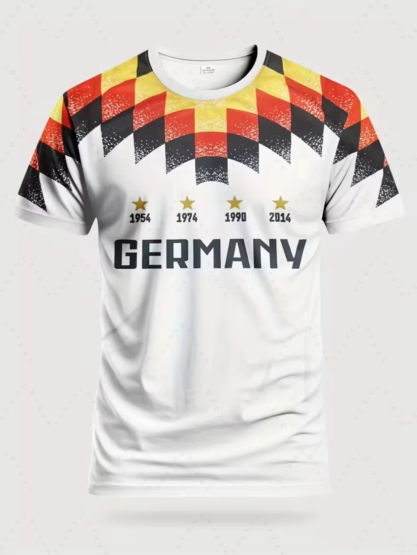 Men's Slim Fit German National Team Football Jersey Breathable Training Top Lightweight Sports T-Shirt For Fitness Beach T-shirt