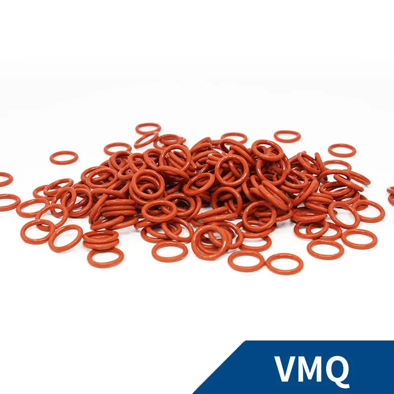 ความหนา CS1.5mm สีแดง VMQ ยางซิลิโคน O-แหวนซีลปะเก็นเครื่องซักผ้าอุณหภูมิกันน้ําแหวนซิลิโคนอ่อนนุ่ม