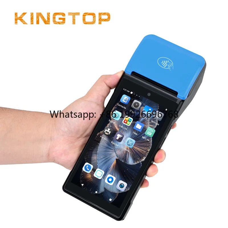 Factory Handheld Pos Android Scanner Printer 4G Mobile POS Terminal with NFC for European Retail & Logistics Warehouse