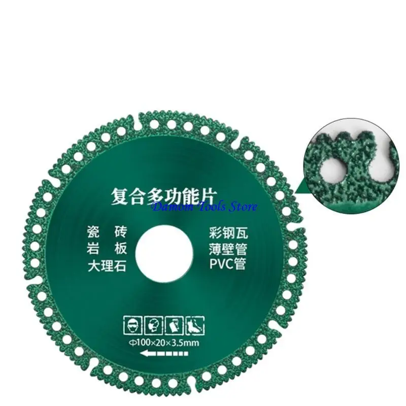 57be 100mm Cắt kim cương Vòng tròn cưa lưỡi cắt bằng gốm bằng đá cẩm thạch cắt khô và mài Công cụ vòng
