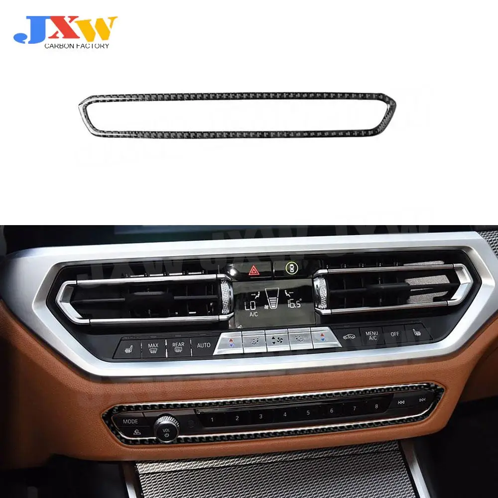 

Carbon Fiber Interior Trims Car Audio Player CD Panel Buttons Decorative Frame Cover Stickers For BMW G20 G28 2019 2020