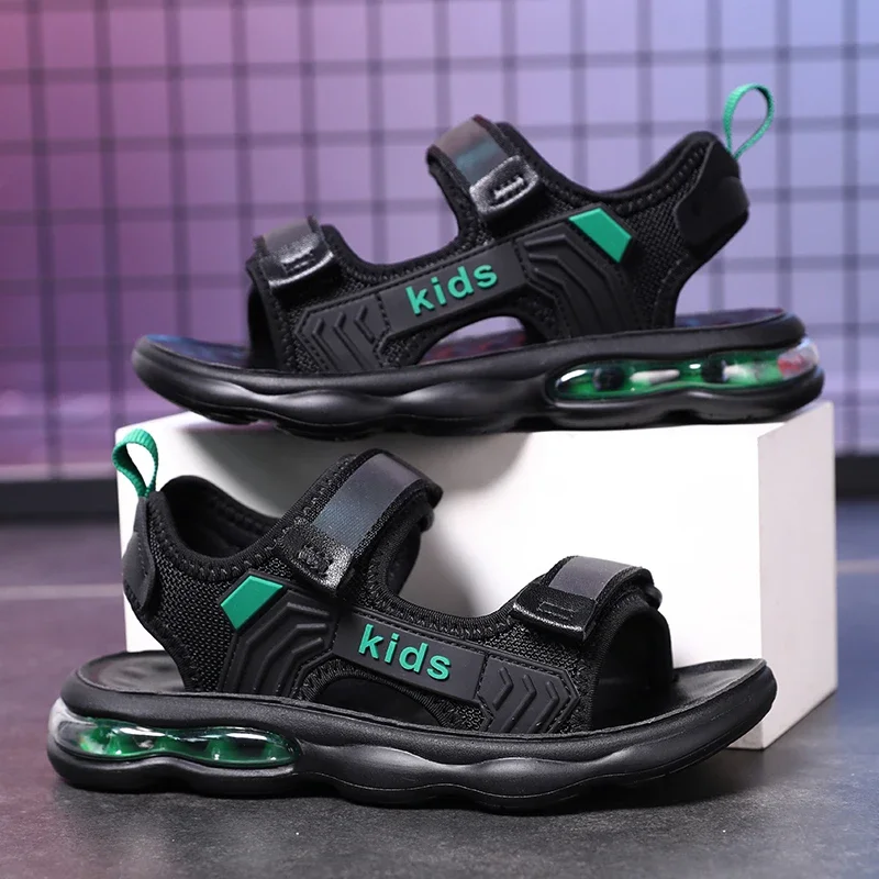 

Summer New Fashion Boys Sports Sandals Soft Sole Lightweight Children's Casual Beach Shoes Outdoor Big Kid's Flat Sandals