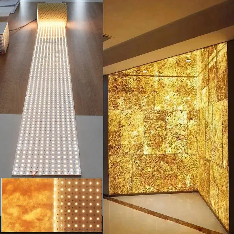 DC24V Shimadai marble luxury stone backlight soft   sheet super long 10 meters/roll   sheet light-transmitting plate