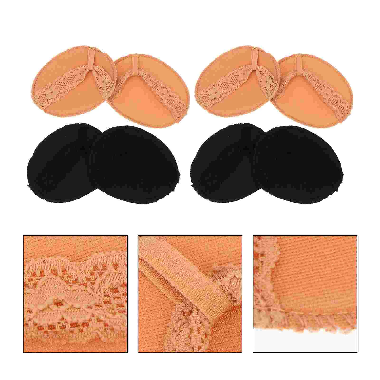 4 Pairs Padded Socks for Men Half Size Non-slip Mat Forefoot Insole Cushions Shoe Pads High Heels Inserts