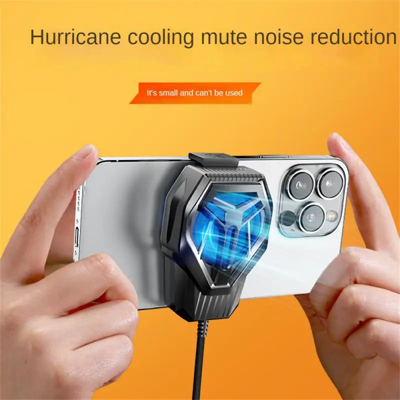 Cooling Fan Radiator Low Noise 4.5-6 Inch Mini Cooling Fan Consumer Electronics Mobile Phone Cooler Stable Type-c Firm Black