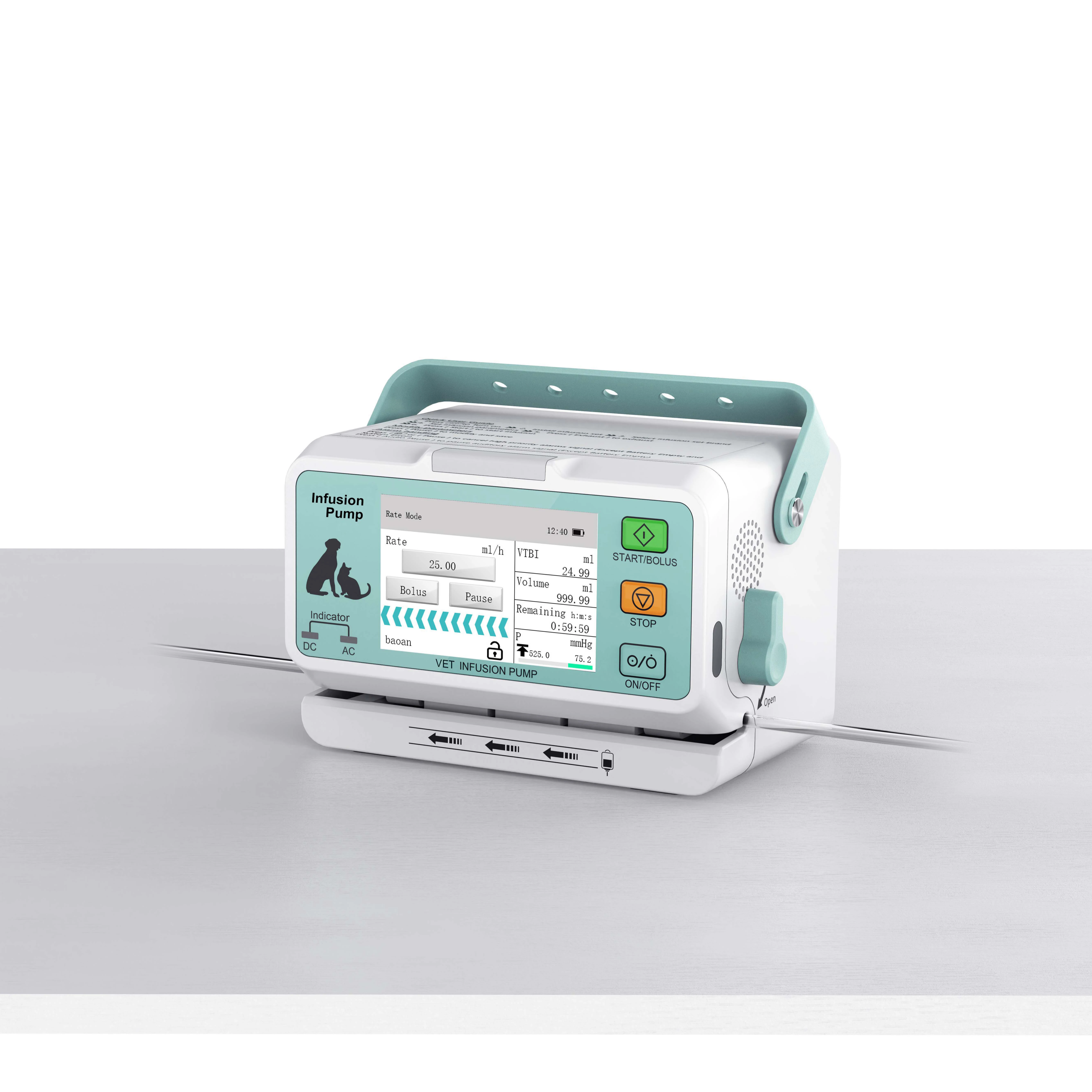 High Quality Veterinary Use In-fu-sion Pump with Touch Screen & Drug Library