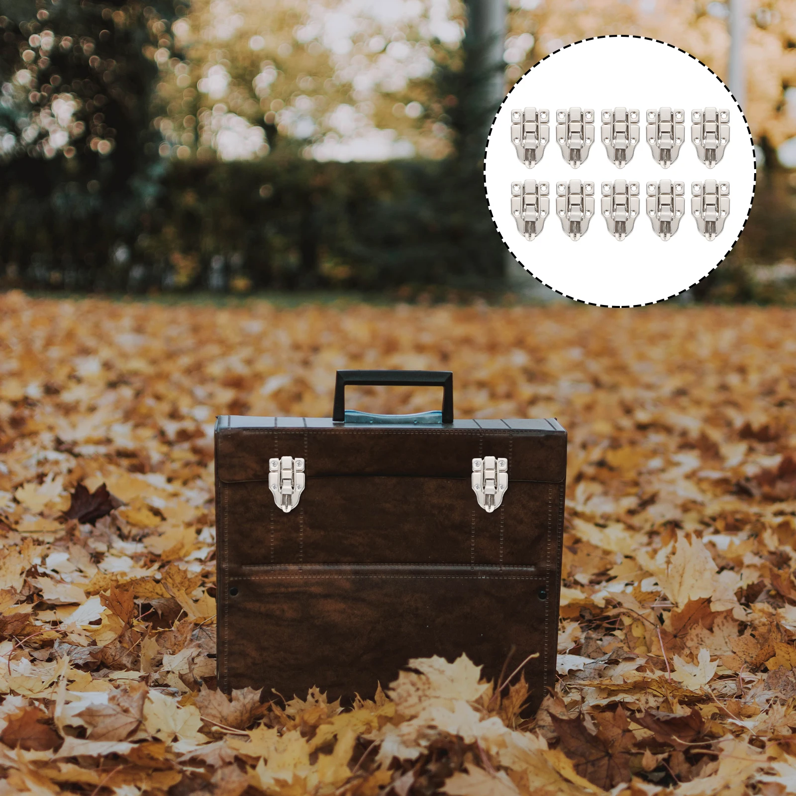 

10pcs Lock Buckle Brass Cabinet Latches Wood Boxes Hasp Toggle Hardware Sturdy Iron Practical Home Office Furniture