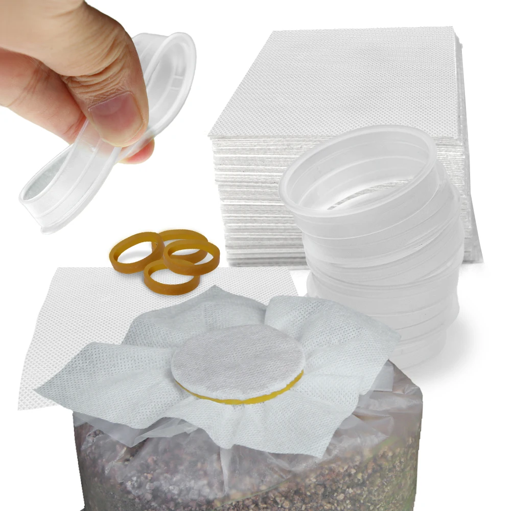 Mushroom Planting Bag Fruiting Ring Kit for Edible Fungus Breathable Non-Woven Sealing Film High Pressure Resistant Garden Tool