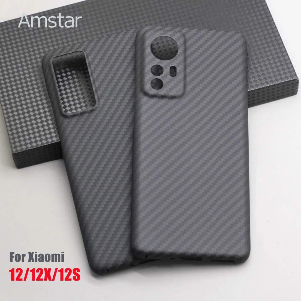 Amstar Carbon Fiber Phone Case for Xiaomi 12 12S Pro Ultra 12X High-quality Aramid Fiber Ultra-thin Anti-drop Mi 12S Ultra Cover