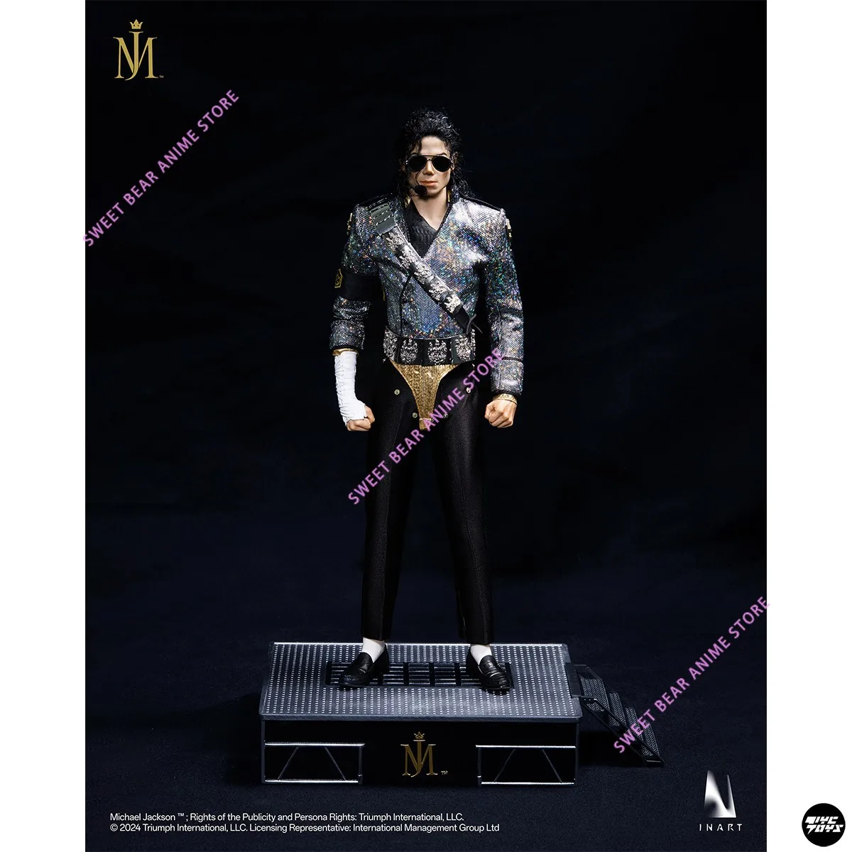 Inart michael jackson mj 1/6 escala versão de cabelo enraizado figura de ação premium anime modelo brinquedos da moda boneca de mesa colecionáveis