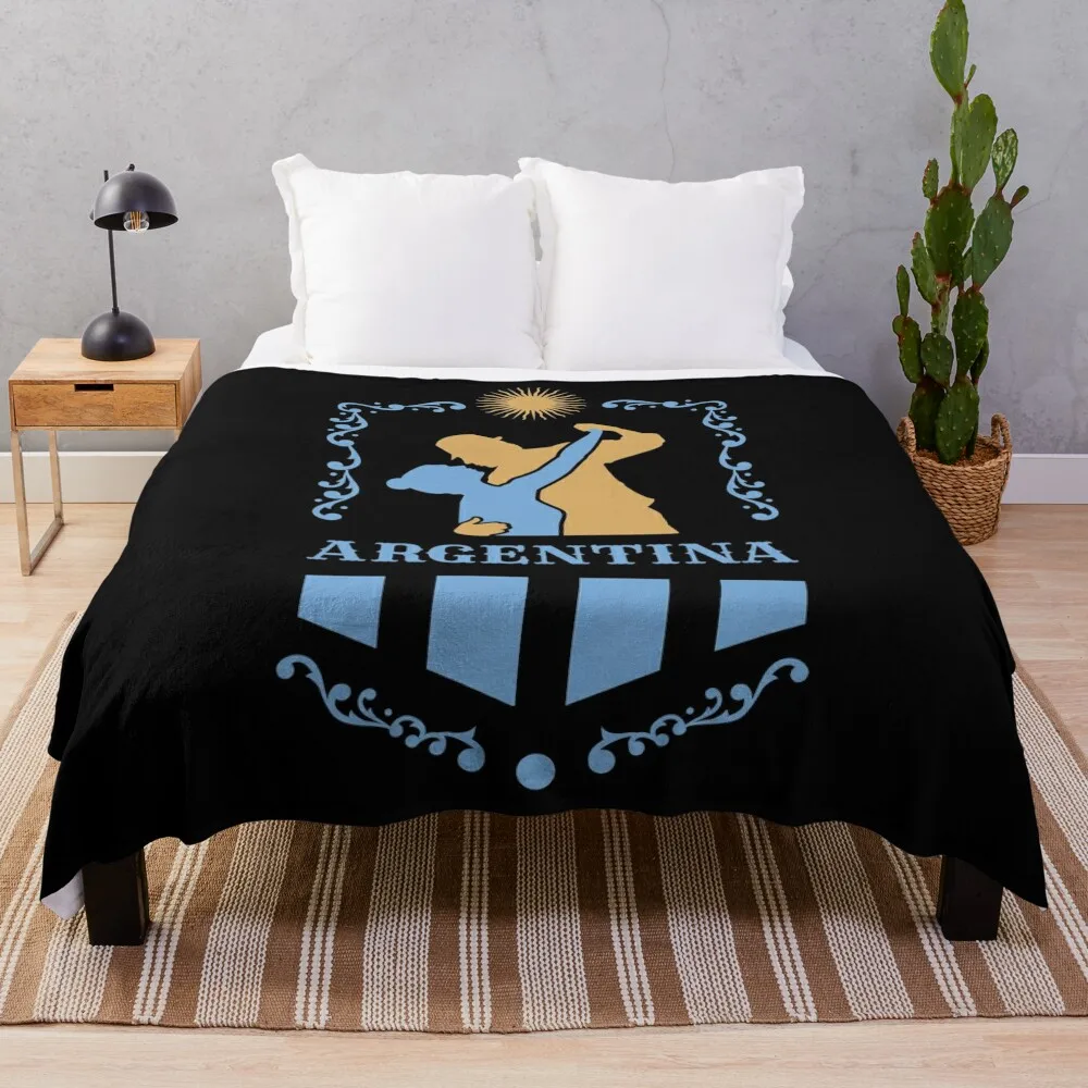 Tango Dancers Argentina Flag Sun Crest Throw Blanket Extra Large Throw Sofas Furrys for babies Blankets