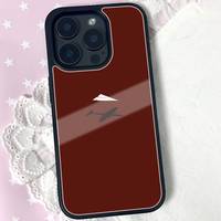 Paper Plane Jet Shadow Phone Case Black Hard Plastic Phone Case For Iphone 17 Air 16 15 14 13 12 11 Pro Max PC TPU Ins Case