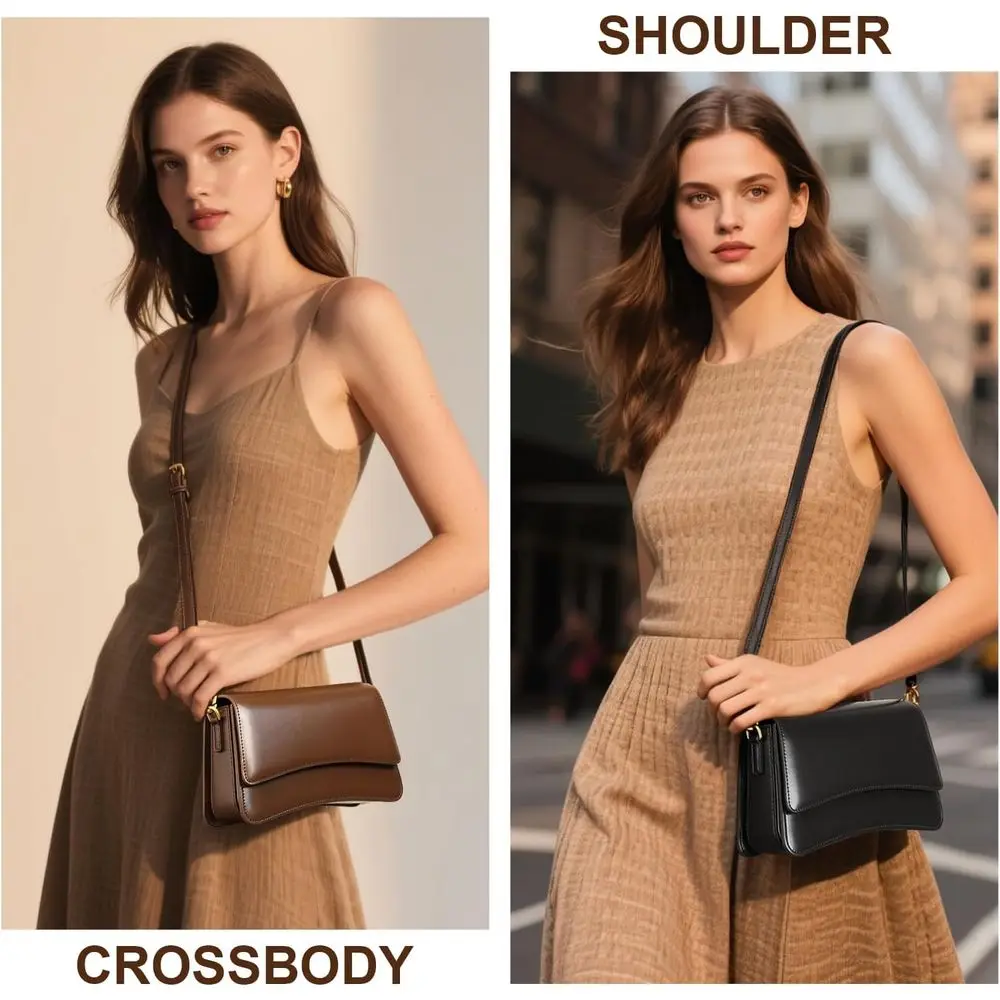 Borse da sella leggere da donna - Borse a tracolla in pelle con cinghie regolabili