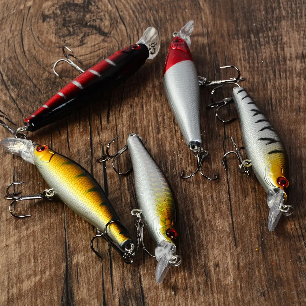 5Pcs Hard Minnow Si… - image