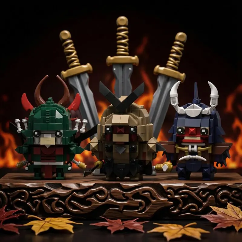 MOC Demon God Serie Anime-Charakter Baustein-Modell Cartoon Dämonischer General BricksHeadz DIY Kinderspielzeug Jungen Geburtstagsgeschenk – Detail 1