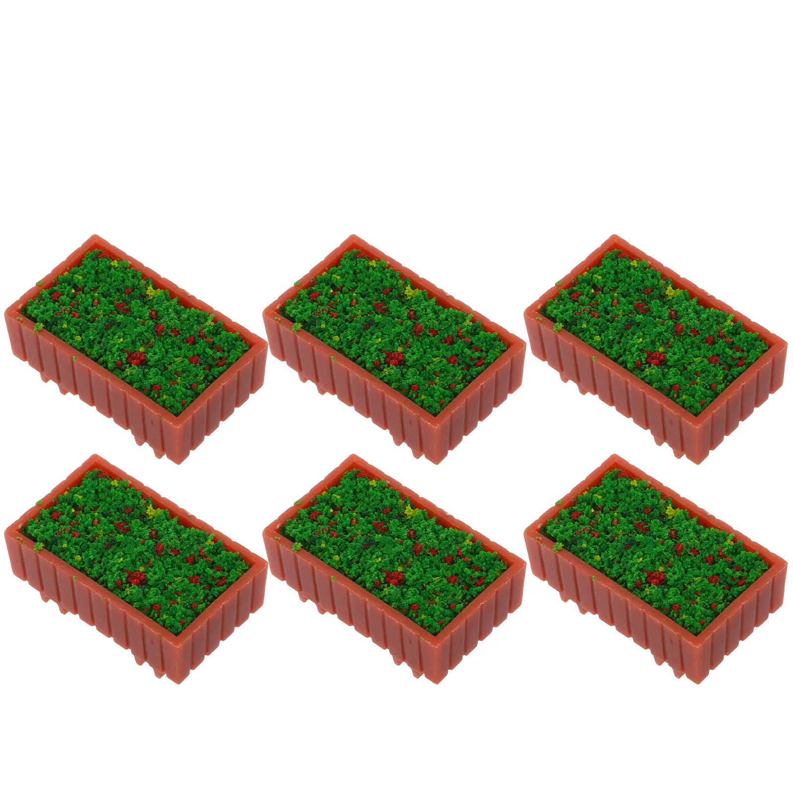 

Набор из 6 миниатюрных клумб светло-коричневого цвета для микроландшафтного дизайна, декор для креативных песочниц и микропейзажей