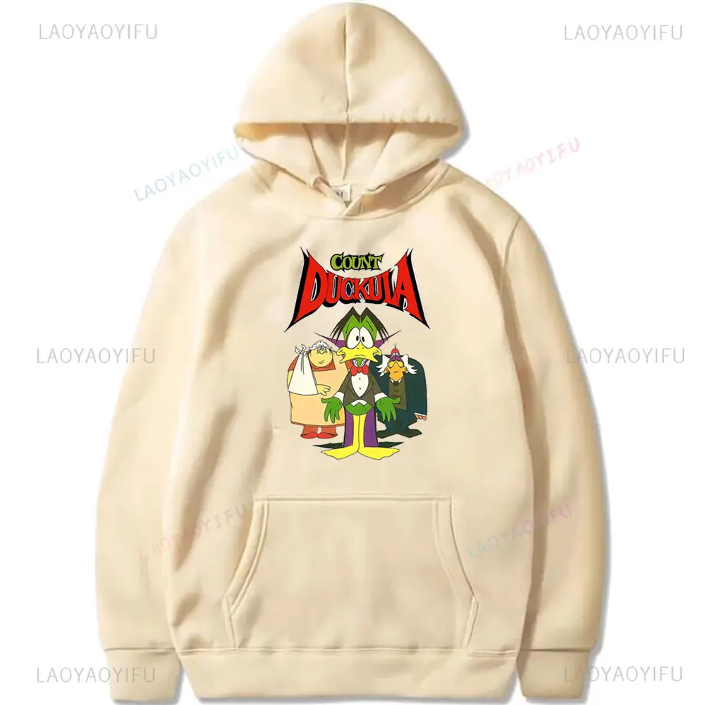 Cartoon Count Duckula Awesome for Movie Funny Cartoon Graphic Hoodie Mens Women's Pullover Tops Comfortable Long Sleeve Hoody