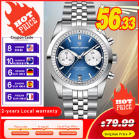 PAGANI DESIGN Fashion Men's Quartz Wristwatches PD1775 Sapphire Glass Stainless steel strap VK64 Movement watch for men