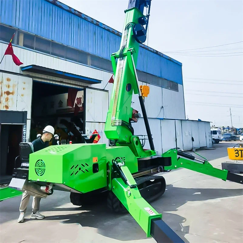 High Efficiency Mobile Spider Crane Crawler 5 Ton Hydraulic Crawler Spider Crane Remote Control Mini Spider Crane
