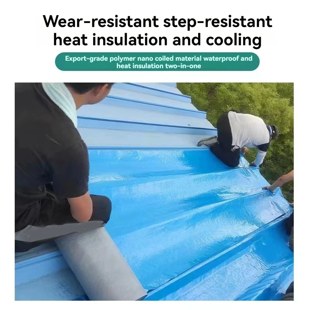 GTBL 1 Roll 10Mx20cm Waterproof Heat Insulation Tape Roof Leakproof Repair Tool Wall Crack Resistance Self-Adhesive Fix Tape
