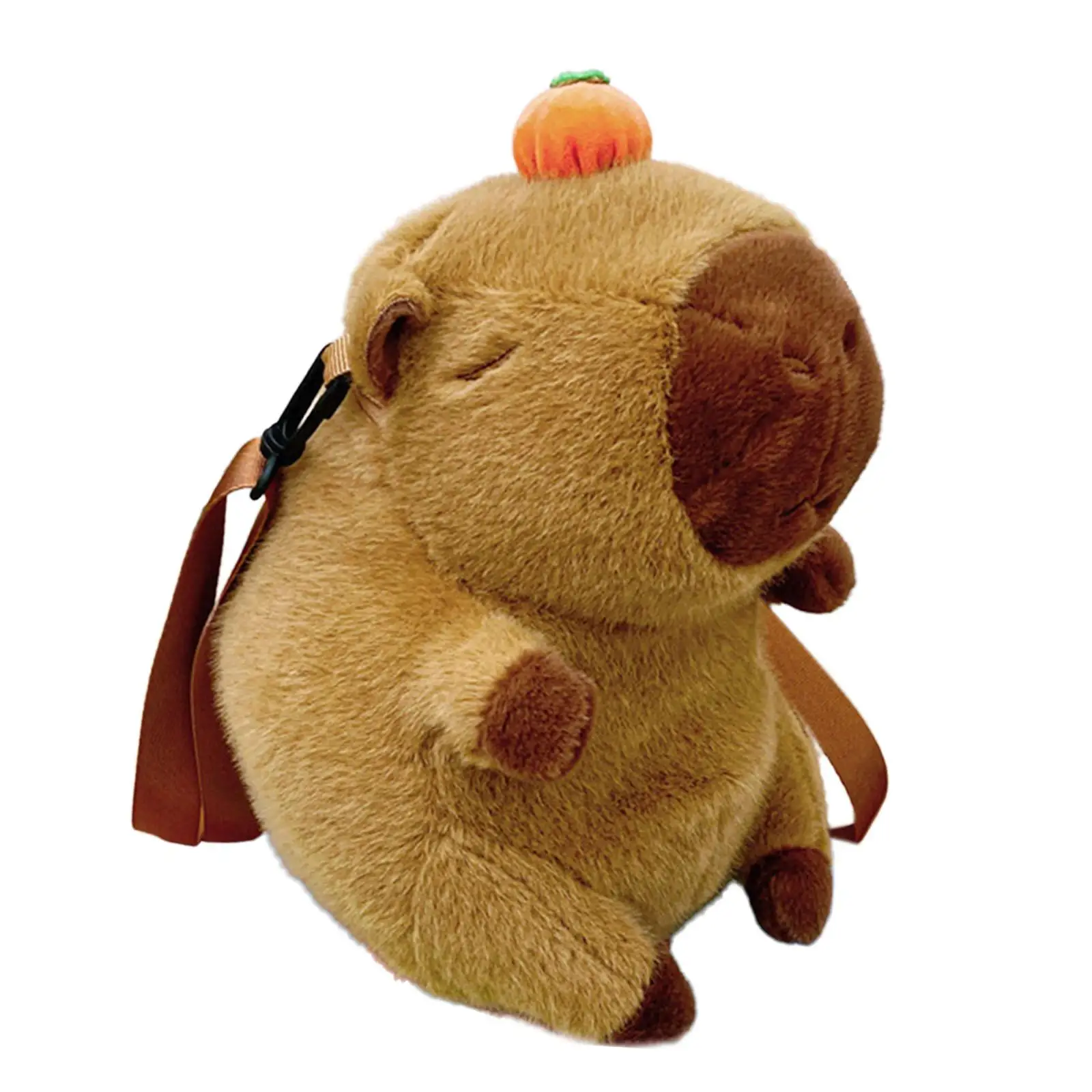 4xPlush Capybara Rugzak Casual Knuffeldier Rugzak Leuke Trendy Schooltas Bruin