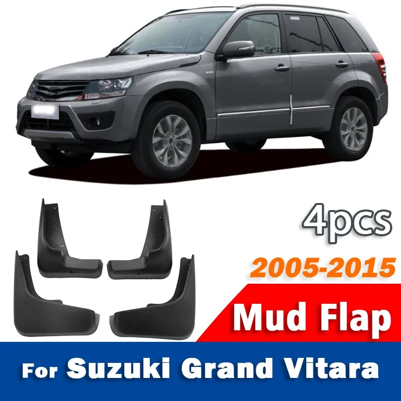 For Suzuki Grand Vitara / Edcudo (JT)  Mudguard Mud Flap Guards Splash Fender Mudflaps Car Accessories Front Rear 4pcs 2005-2015