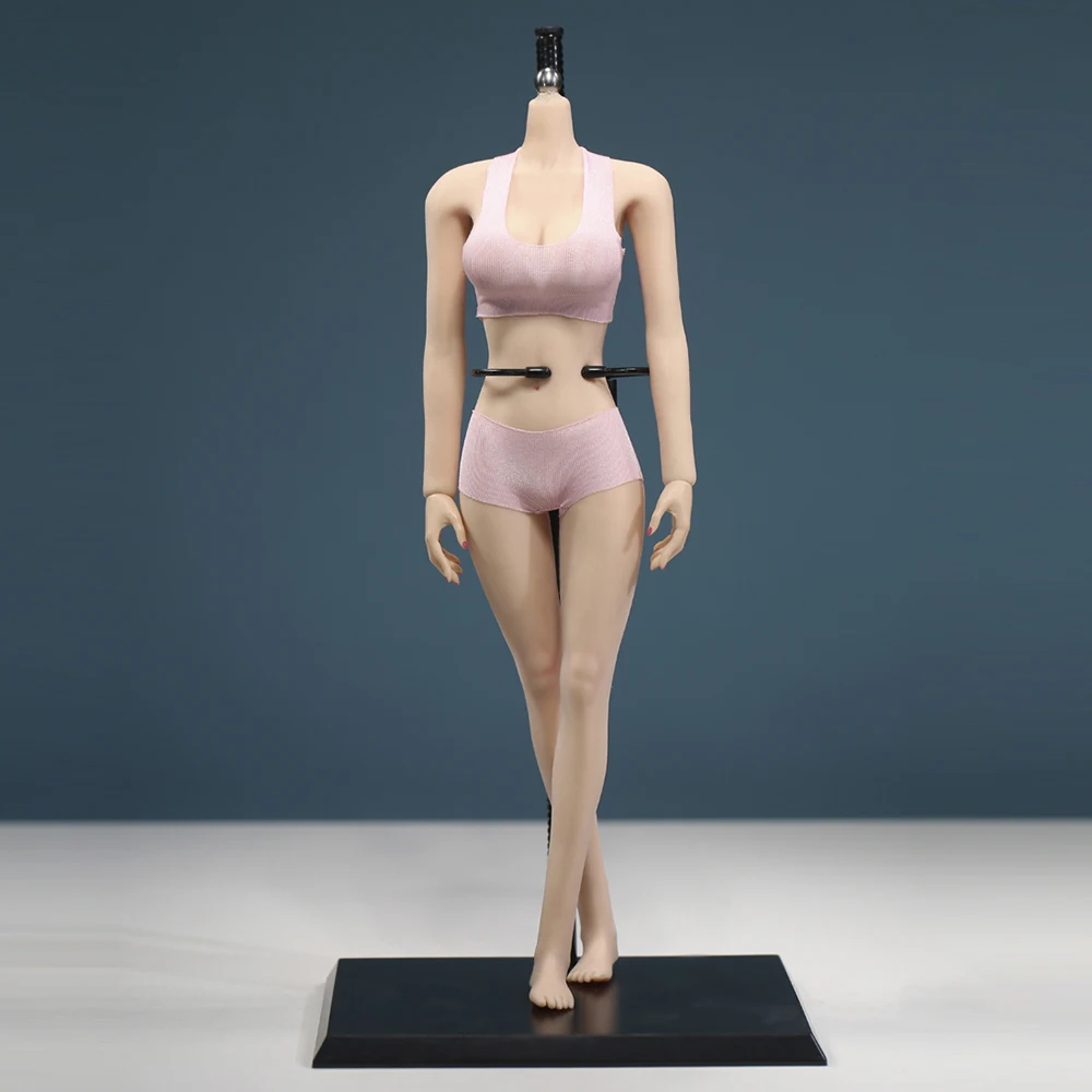 

JIAOU DOLL JOQ-07F 1/6 Scale Asian Female Body Seamless Big Breast Bust Non Removable Feet for 1/6 Head Figure Set