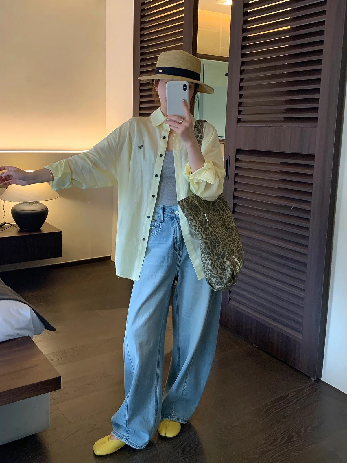 

Love Devil Fi Long Sve Ne Commute irt Women's Loose Cotton Linen Blend Spring 2026 Korean Sle Top