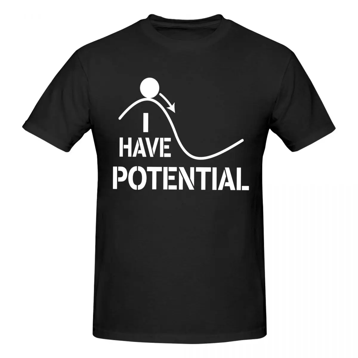 Men I Had Potential Trending T Shirt Streetwear Cotton Crewneck Shirt Men