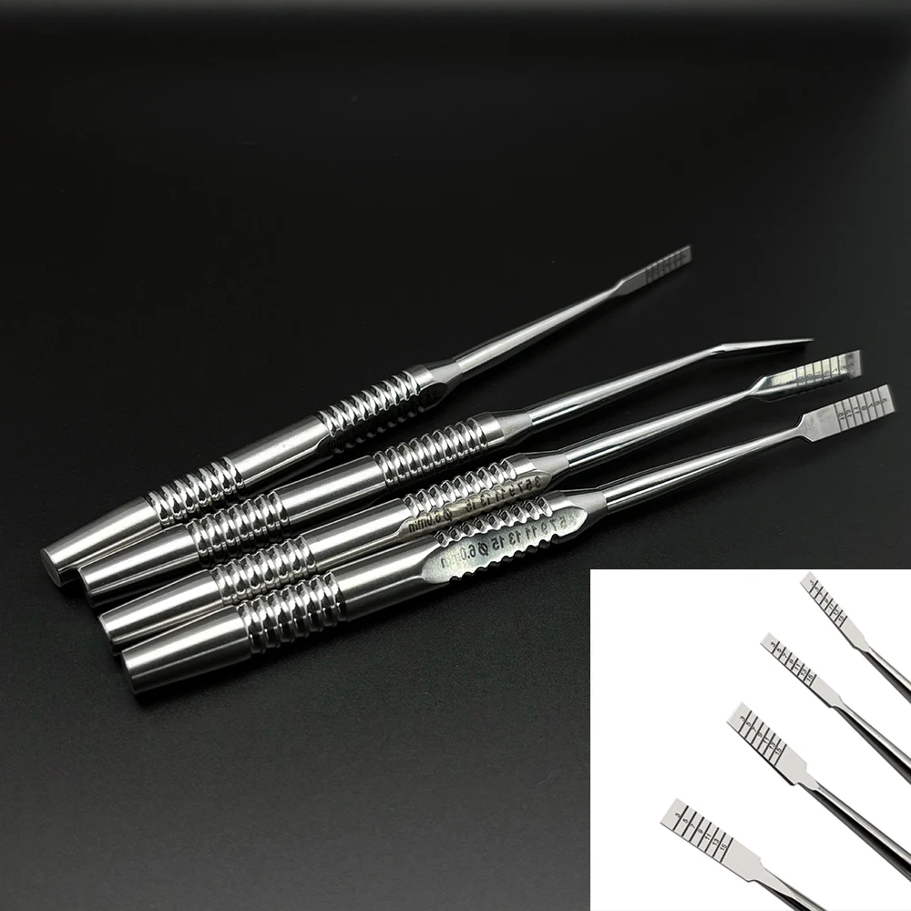 4 Pcs/set Dental Stainless Steel Ochsenbein Chisel Tooth Bone Knife Bone Split Grafting Luxating Root Tooth Elevator Tools