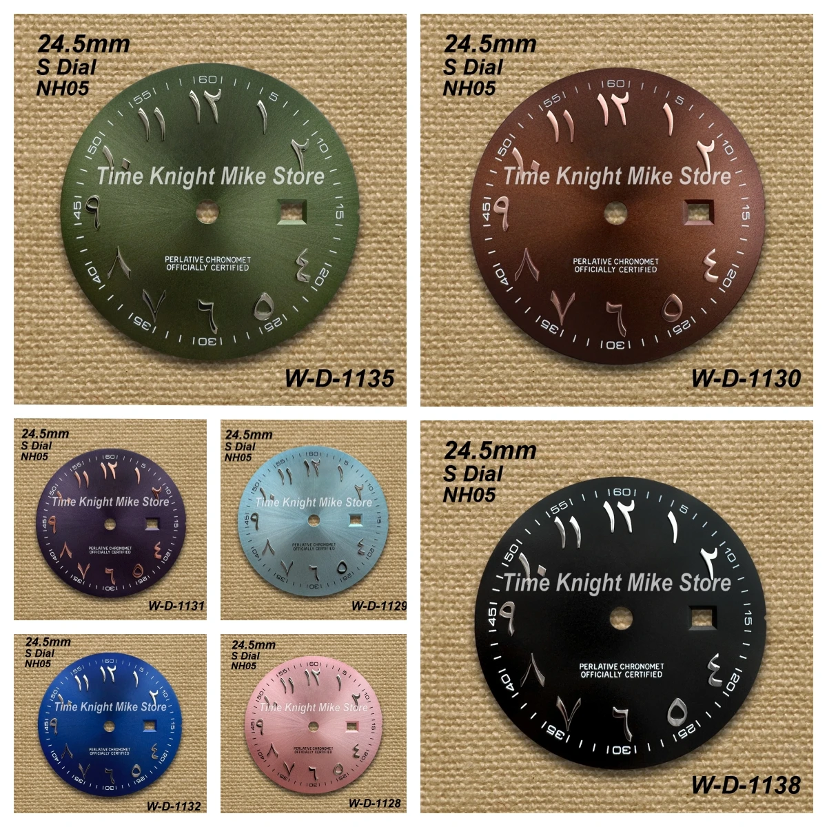 

24.5mm S Logo Arab Dial Fit NH05 Japan Movement Sunburst Ladies High Quality Watch Modification Accessories