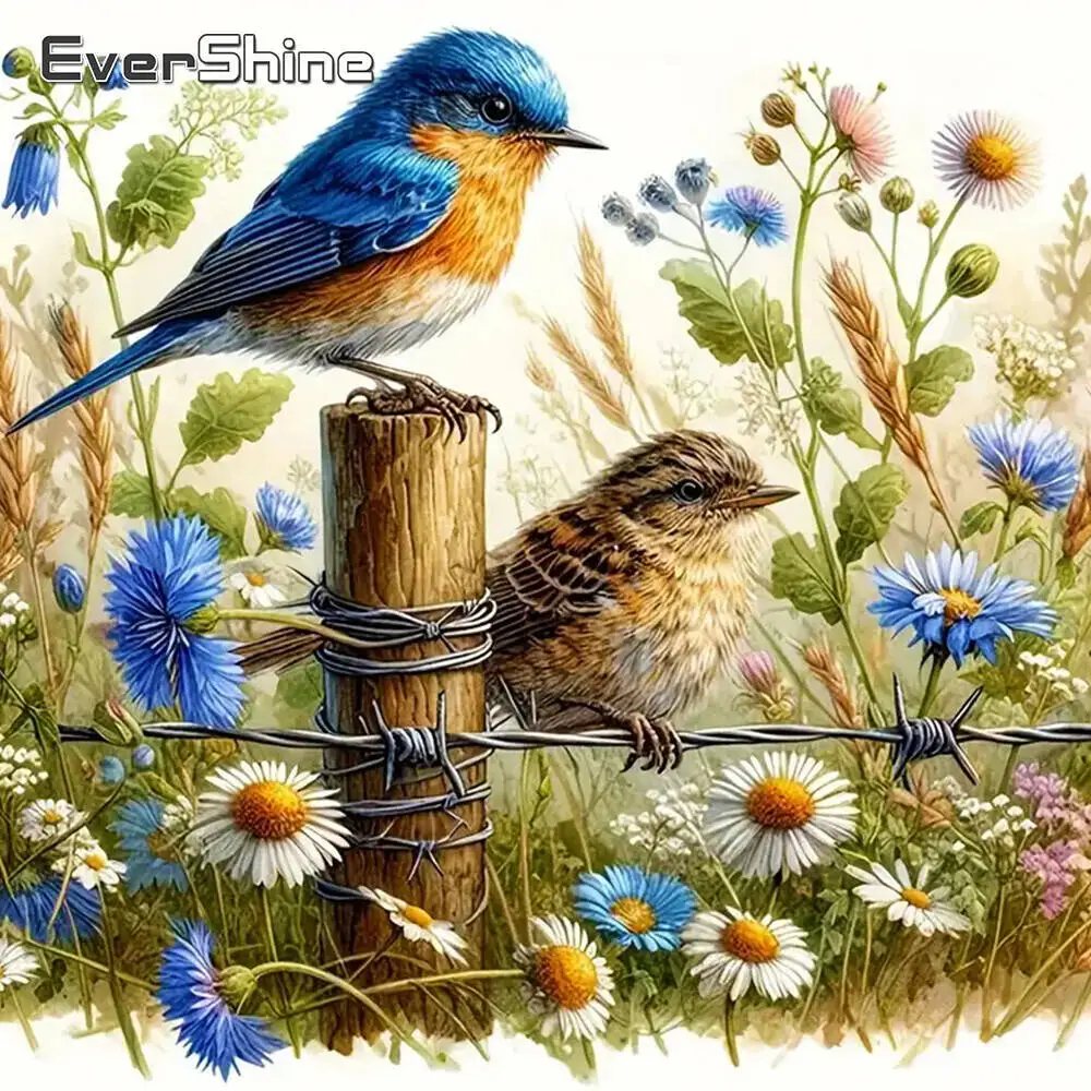 Evershine Diamant-Gemälde, Katze, Ente, voll, quadratisch, rund, Bohrer, Strasssteine, Tierstickerei, Heimdekoration, Mosaik