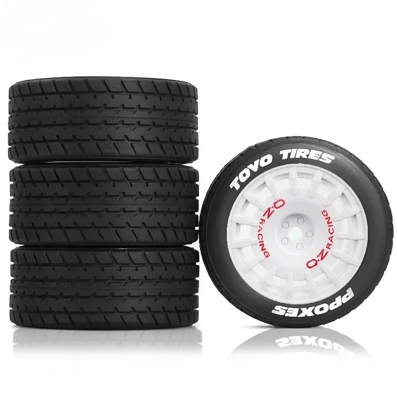 4 قطع عجلات سيارة RC مقاس 60 مم ومجموعة إطارات |   لـ Tamiya M03 M04 M05 XM01 & MJX 14303 14304 |   حافة بلاستيكية مع إطار مطاطي |   ترقية أجزاء