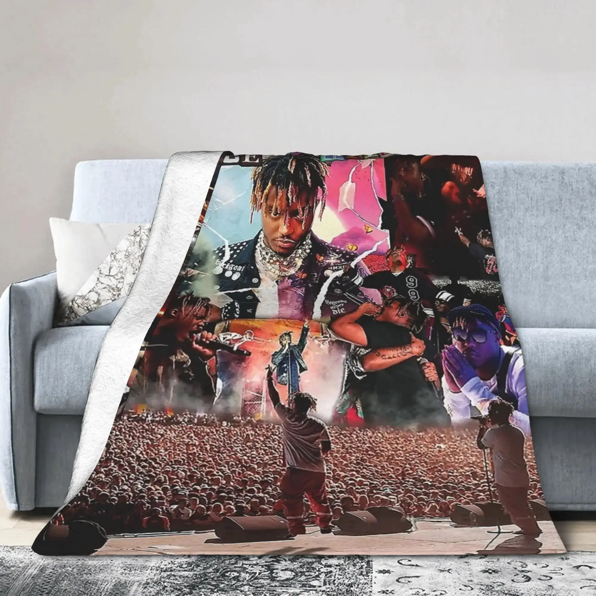 JJuice The Party Never Ends WWRLD Flannel Throw Blanket  Soft Warm  Breathable AllSeason Blanket for Home Travel Bed