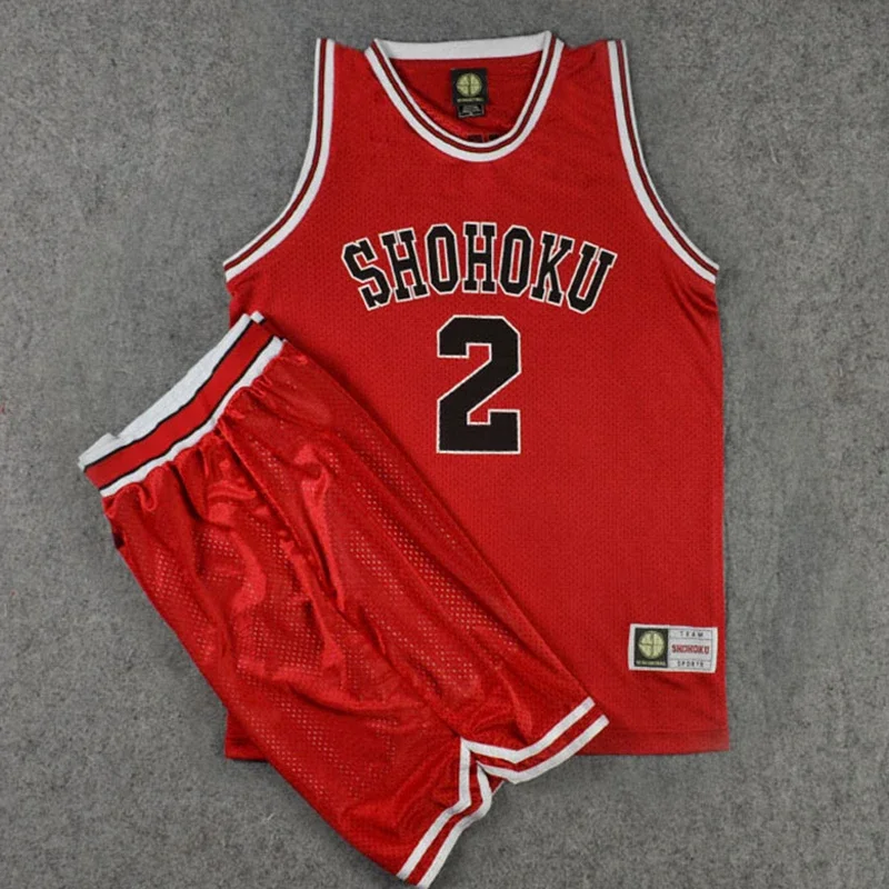Disfraces de cosplay de Anime Slam Dunk, jersey del equipo de baloncesto Shohoku, Sakura AGI, Hanamichi, Rukawa, ropa deportiva, uniforme escolar se