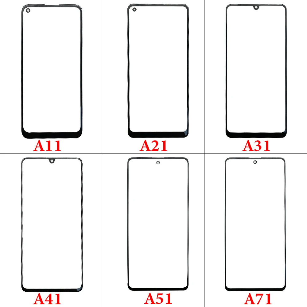 NEW GLASS OCA LCD Front Outer Lens Replacement For Samsung A01 Core A02 A02S A03 A03S A04 A04S A04E A11 A12 A21 A21S A31 A41 A51