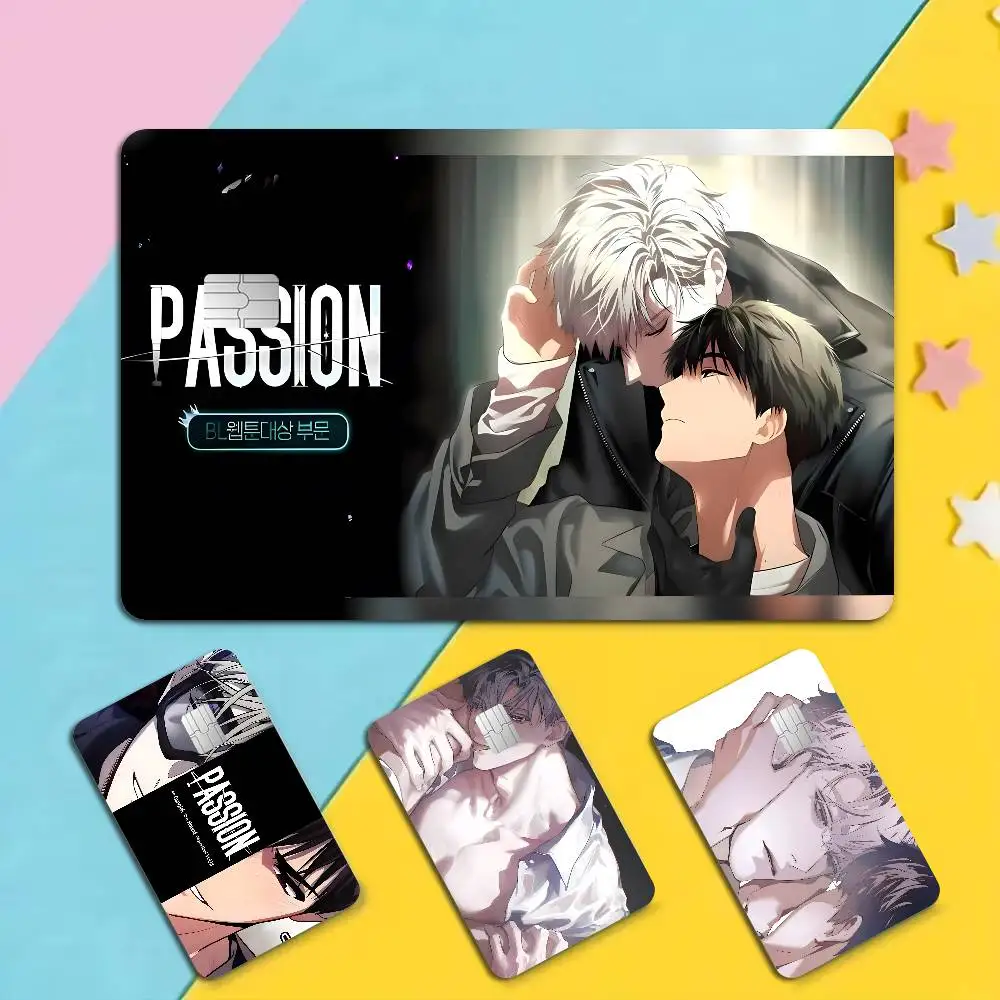 P-Passion-BL Manhwa Anime Cartoon Sticker Film Skin for Credit Card Debit Bank Bus Card