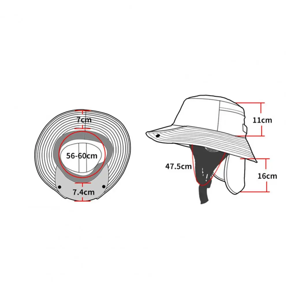 Sun Protection Bucket Hat Quick-drying Fishing Hat Extra Soft Breathable Surfing Boating Bucket Sun Hat Wide Brim Uv Protection