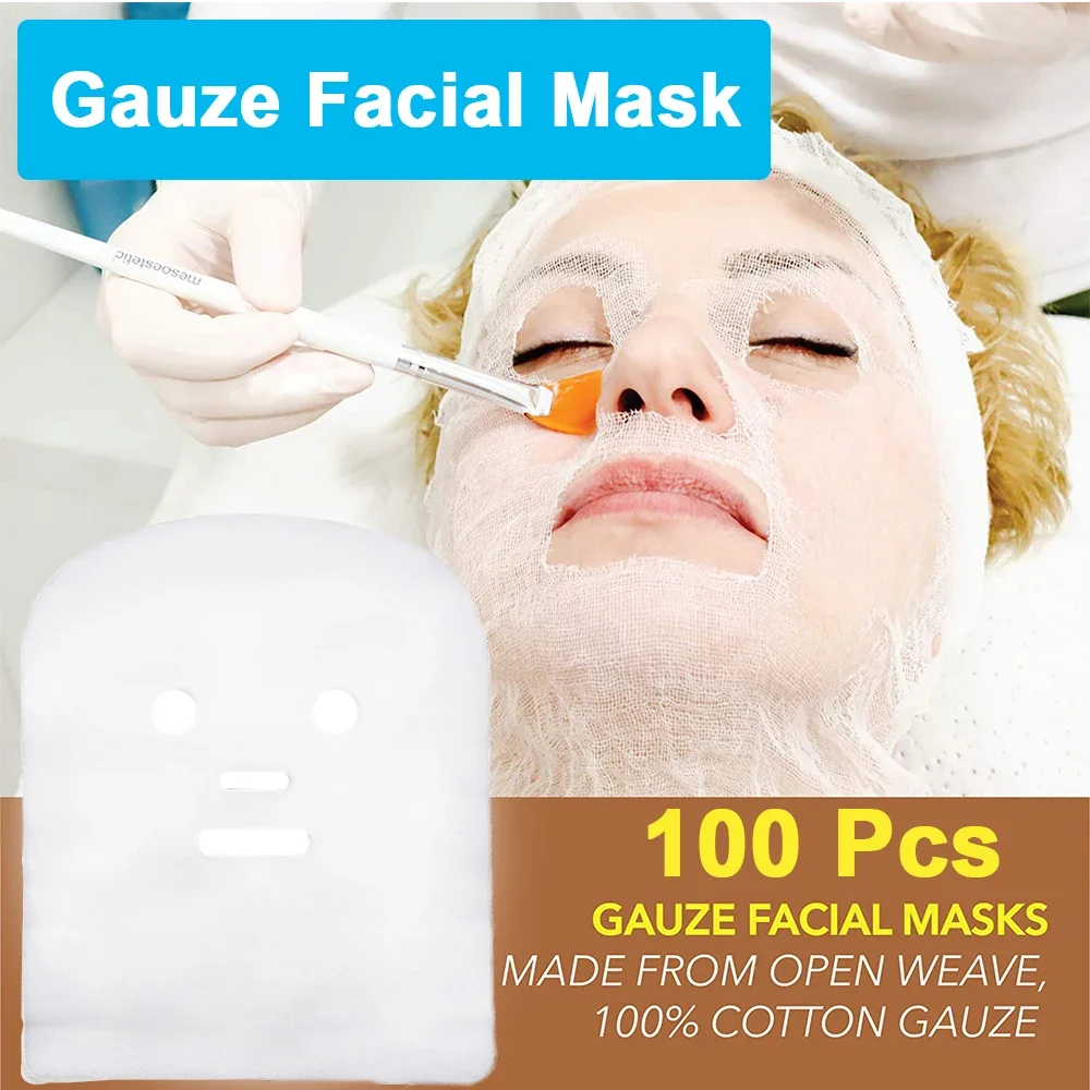 Masque de soin facial en gaze, 1 sac de 100 pièces, amincissant, élimine les poudres pour les yeux, soin de la peau, outil de beauté, salon respirant