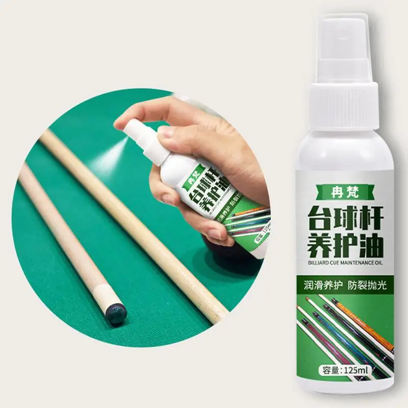 Pool Billiard Cue Cleaner 125ml Billiards Cue Shaft Cleaner Cue Cleaning Anti Cracking Pool Cue Shaft Polish For Smooth