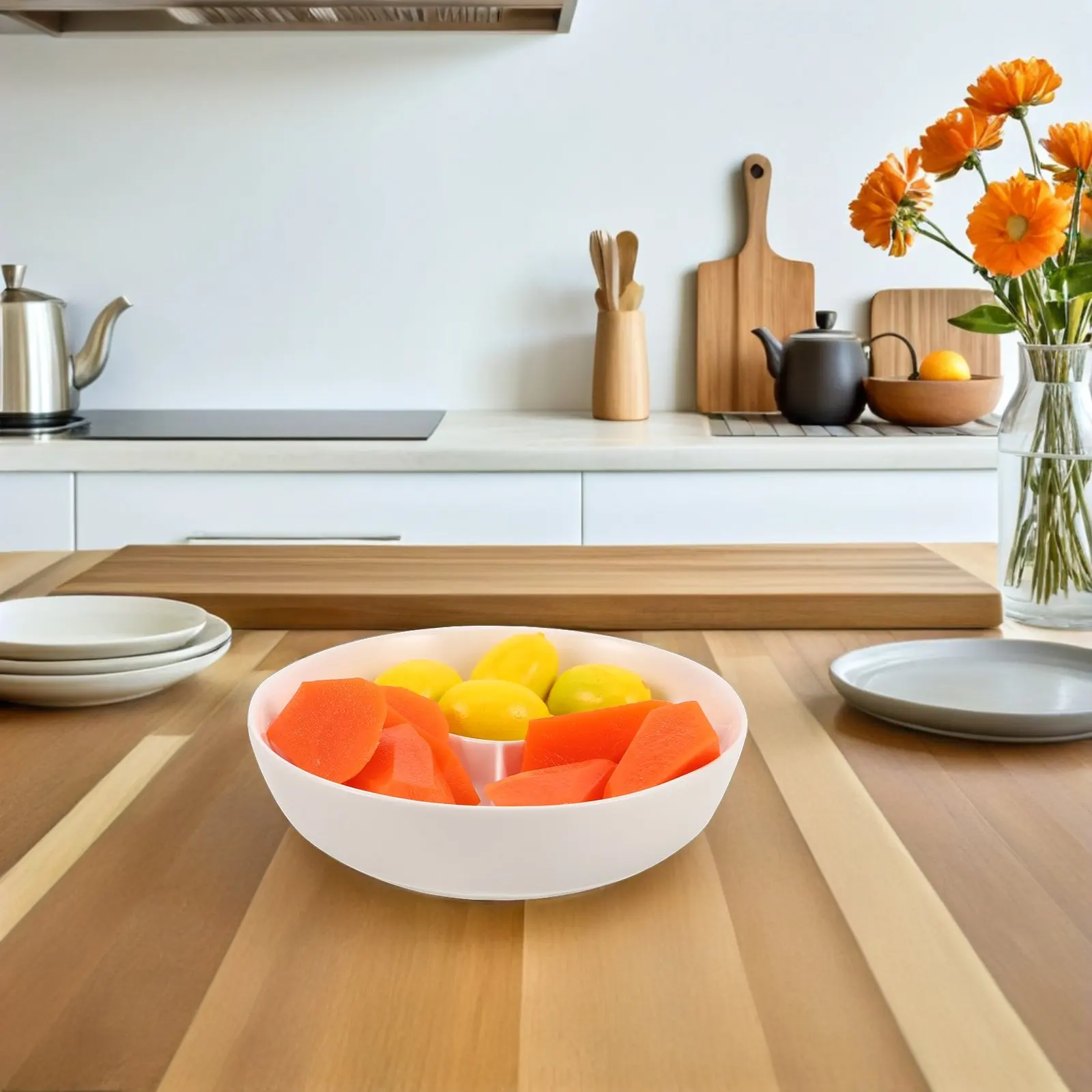 

Керамическая тарелка-разделитель для микроволновой печи, 3 секции, для закусок, соусов, овощей, снеков, элегантная, декоративная