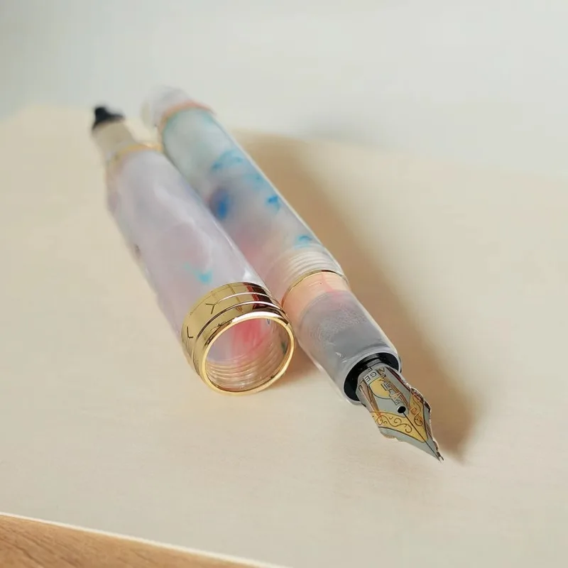 

Ручки KAIGELU Daming Sharp Torpededo, перьевая ручка из смолы EF/F/M, 0,38/0,5/0,7 мм, чернильная ручка с наконечником, милые канцелярские принадлежности для письма, гладкая практика