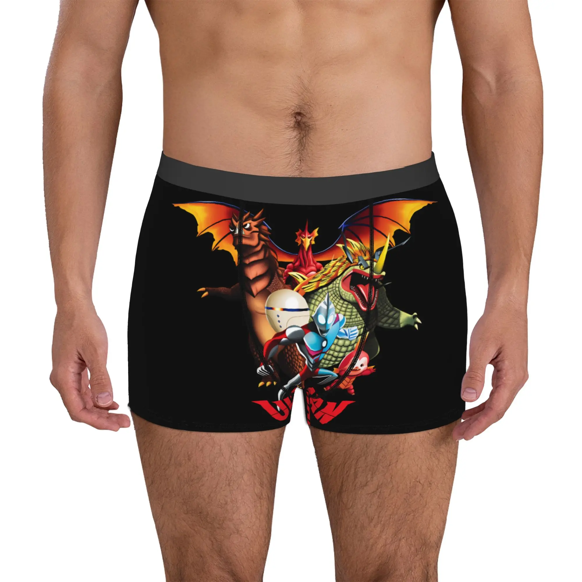 Cuecas Boxer Masculinas Ultraman Emi Meena - Desenhos Animados e Anime - Cuecas Legais
