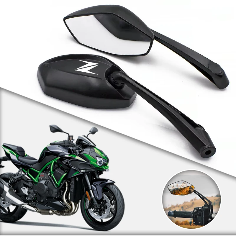 OEM Replacement Side Rearview Mirror Adjustable 8mm 10mm Thread For Z H2 Z900 Z900RS Z1000 Z800 Z750 Z650  Z500 Z400 ZⅡ